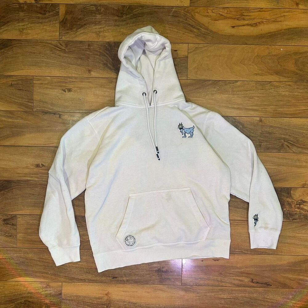 Goat-USA Men's White Hoodie